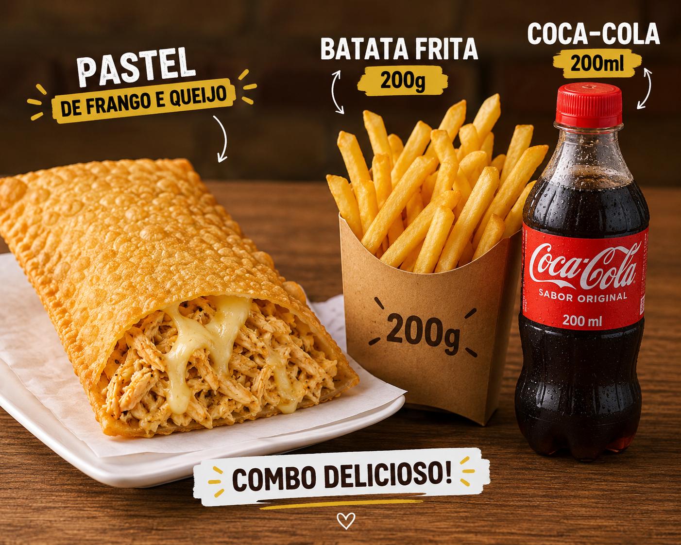 Combo pastel × batata + refri