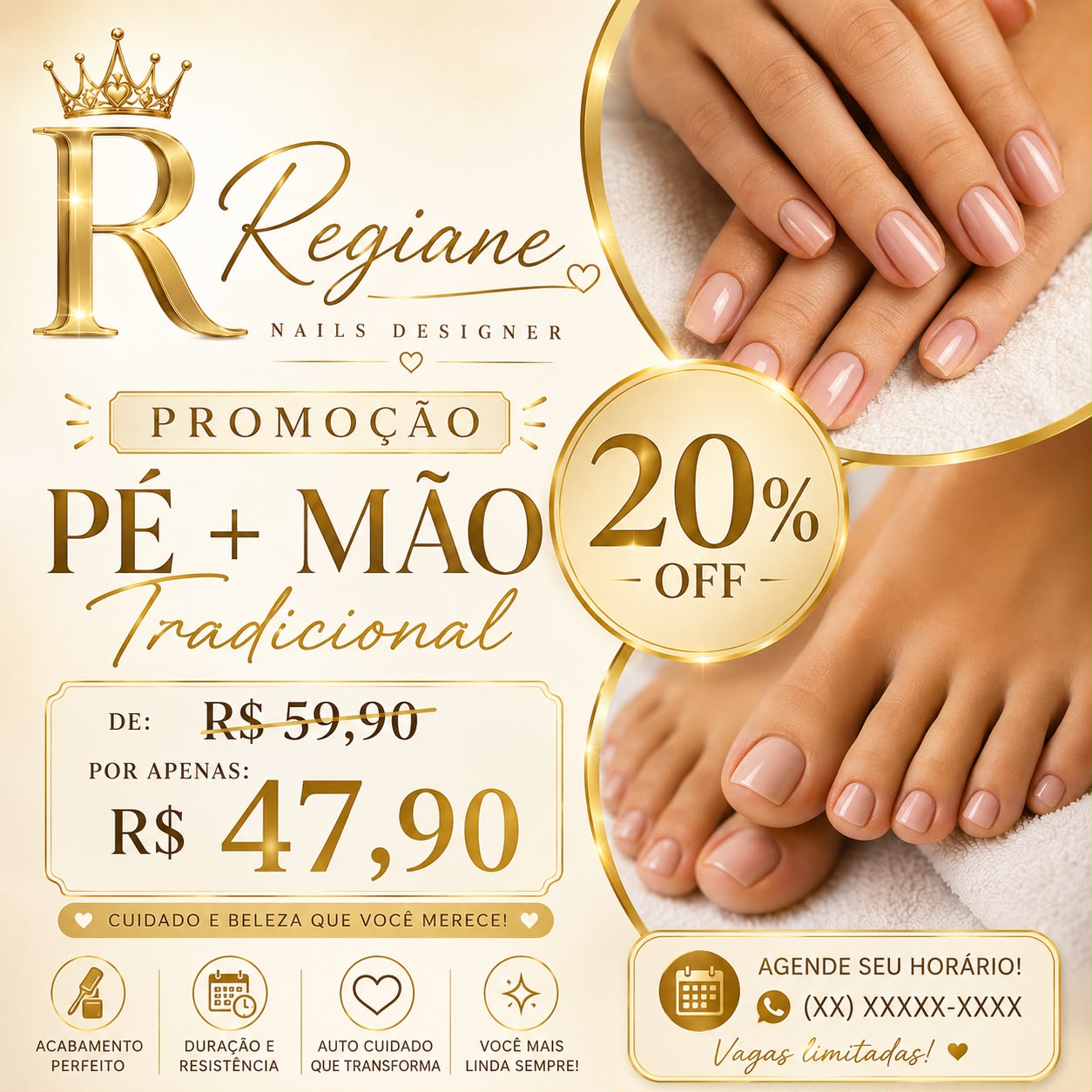 Pé + Mão Tradicional