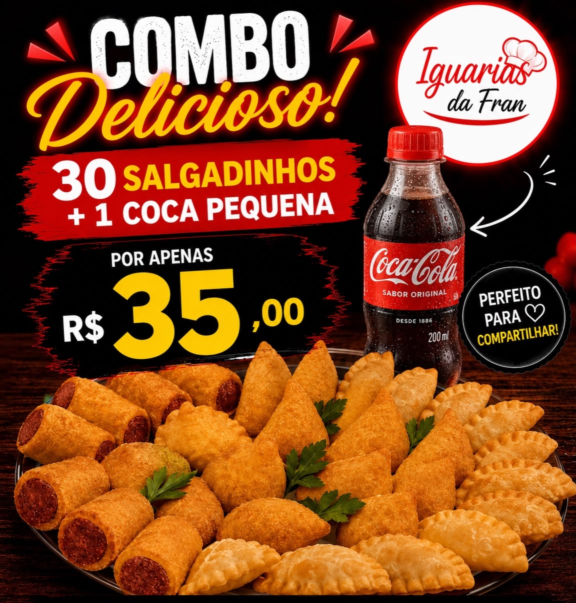 SALGADOS + COCA COLA 200ML